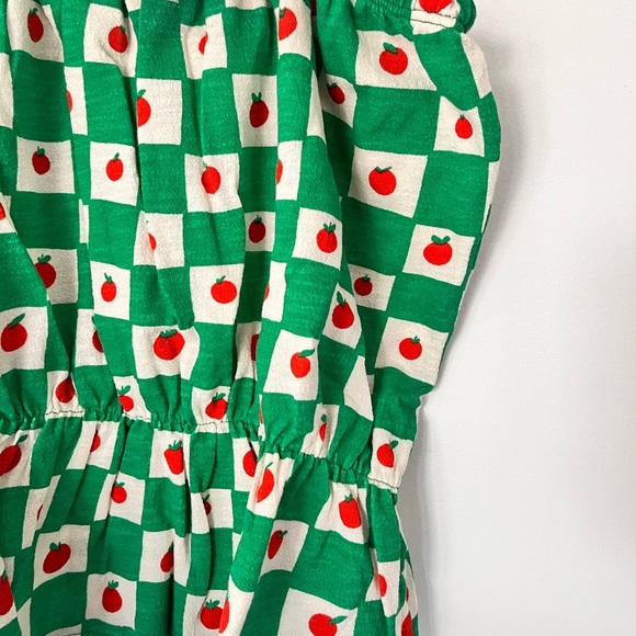Bobo Choses Green Romper with Red Apple Design - Picture 3 of 5